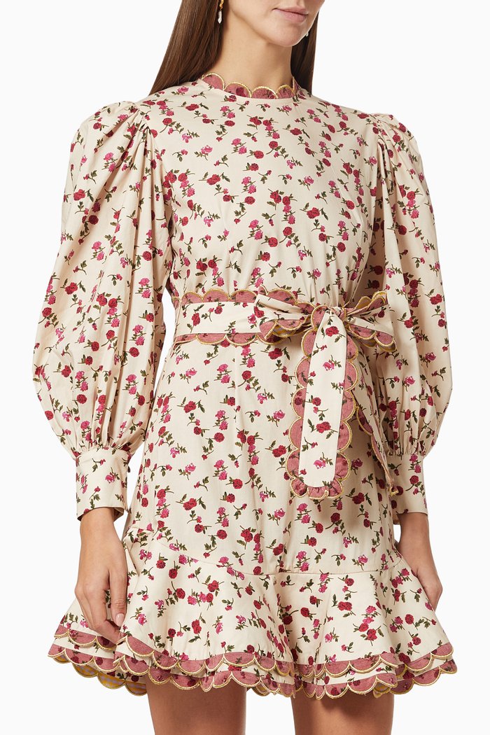 Alder Dress in Cotton Blend, Multicolour