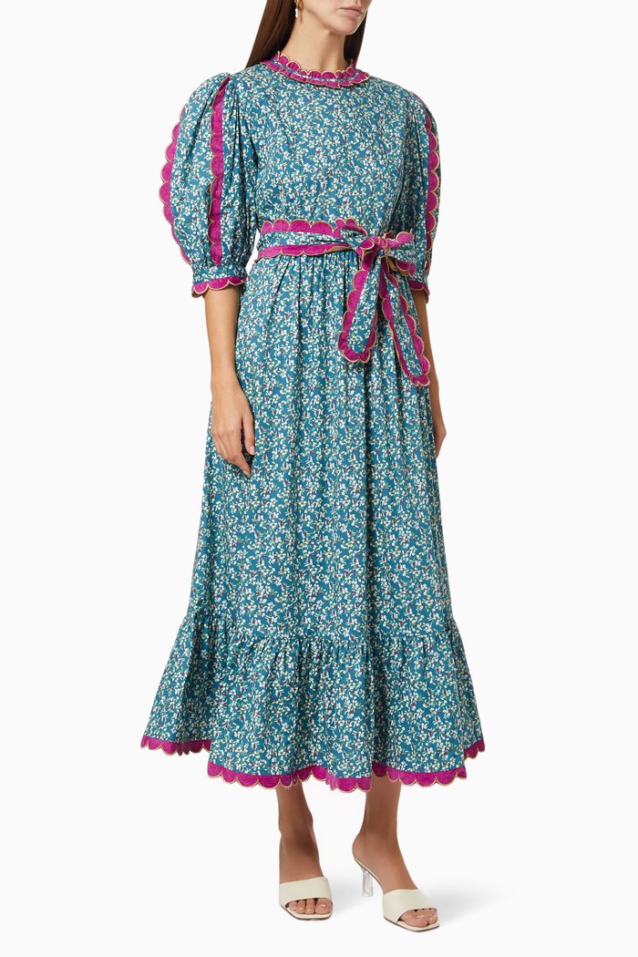 

Alamo Dress in Cotton Blend, Blue