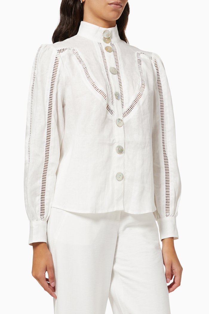 

Composer Shirt in Linen, White