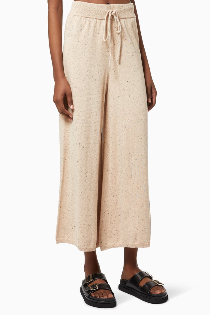 

Cara Drawstring Pants in Cotton Jersey, Neutral