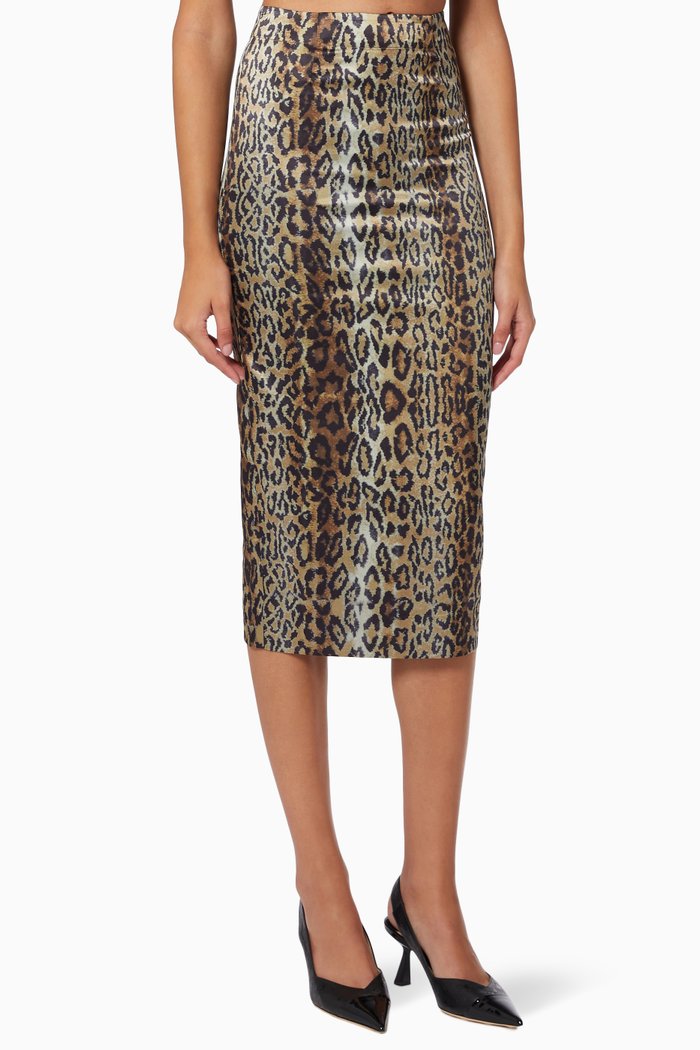 

Tasha Pencil Skirt in Viscose, Multicolour