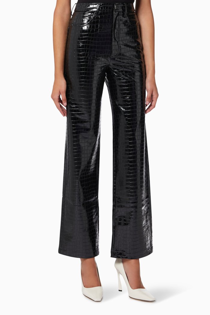 

Rotie Wide Leg Pants, Black