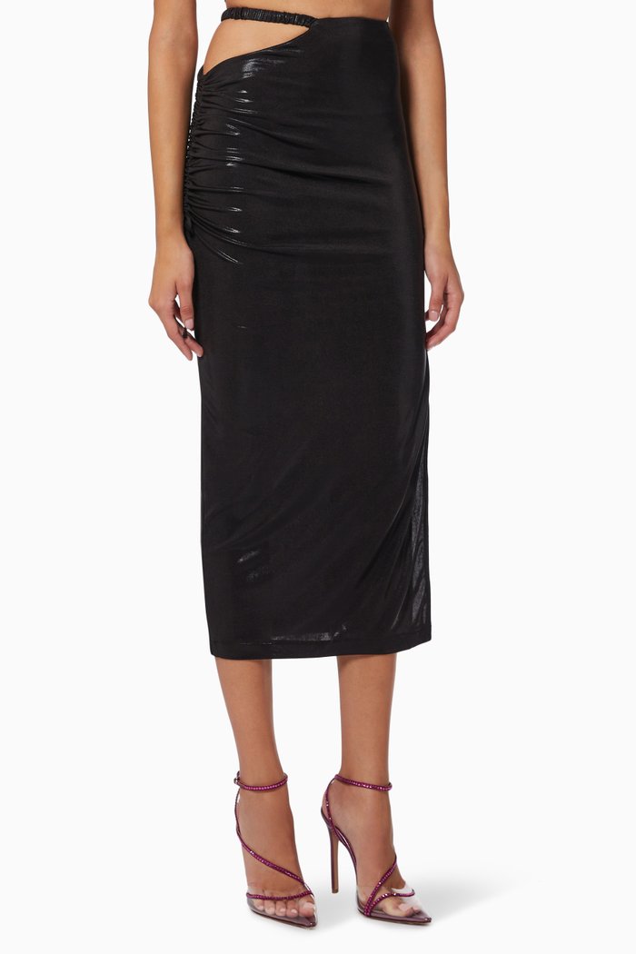 

Alaina Ruched Skirt, Black