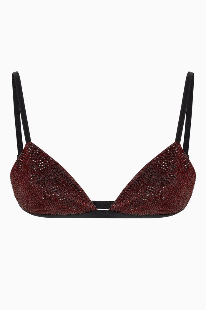 

Heaven Crystal Bralette, Burgundy