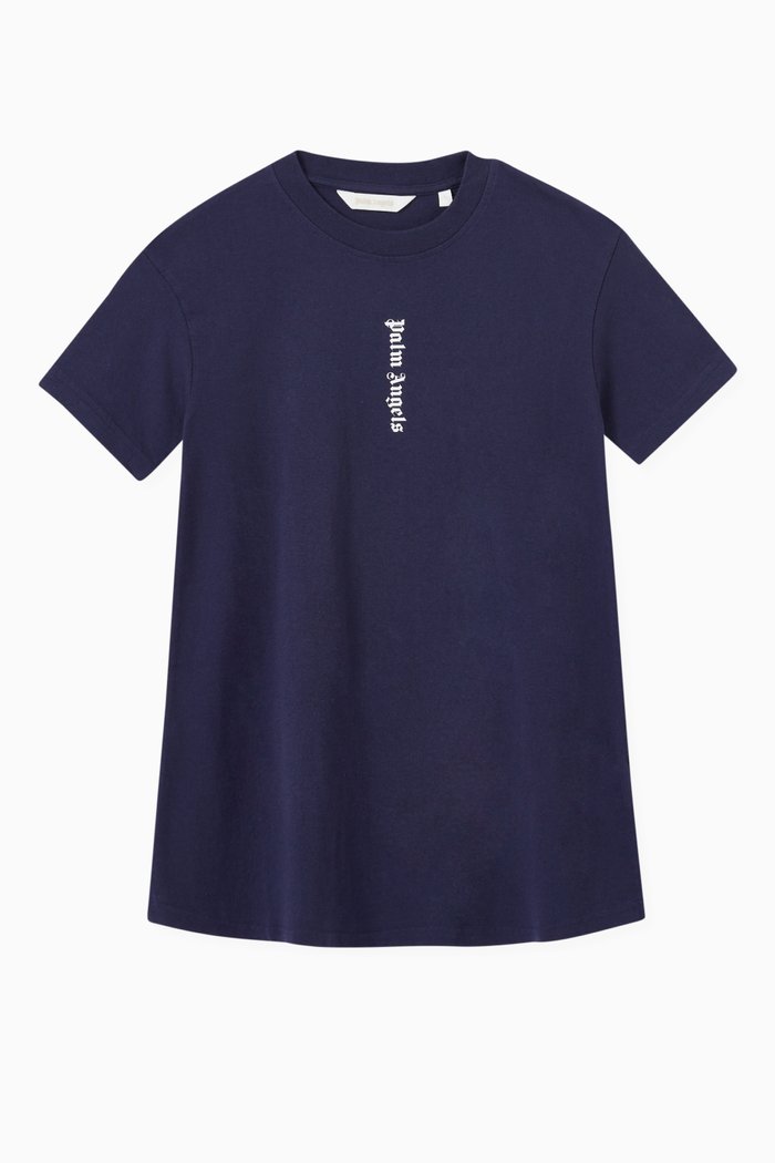 

Logo T-shirt Dress in Cotton Jersey, Blue