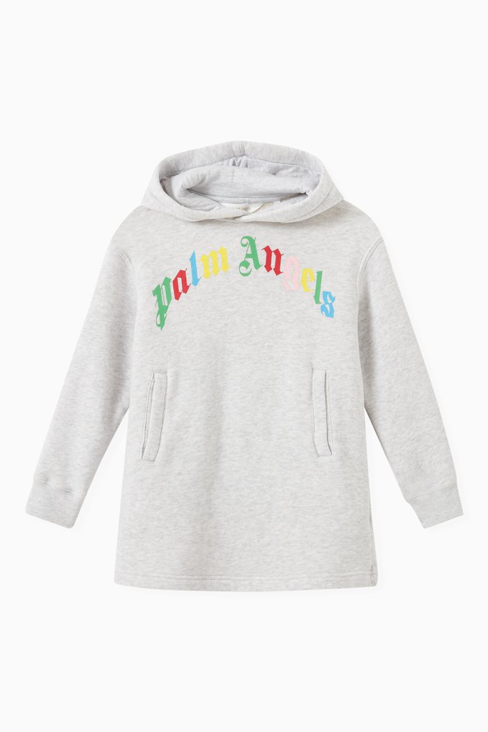 

Logo Hoodie Dress in Cotton Terry, White