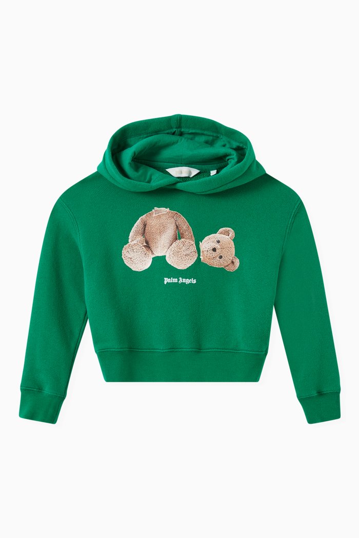 

Bear Hoodie in Cotton Terry, Green