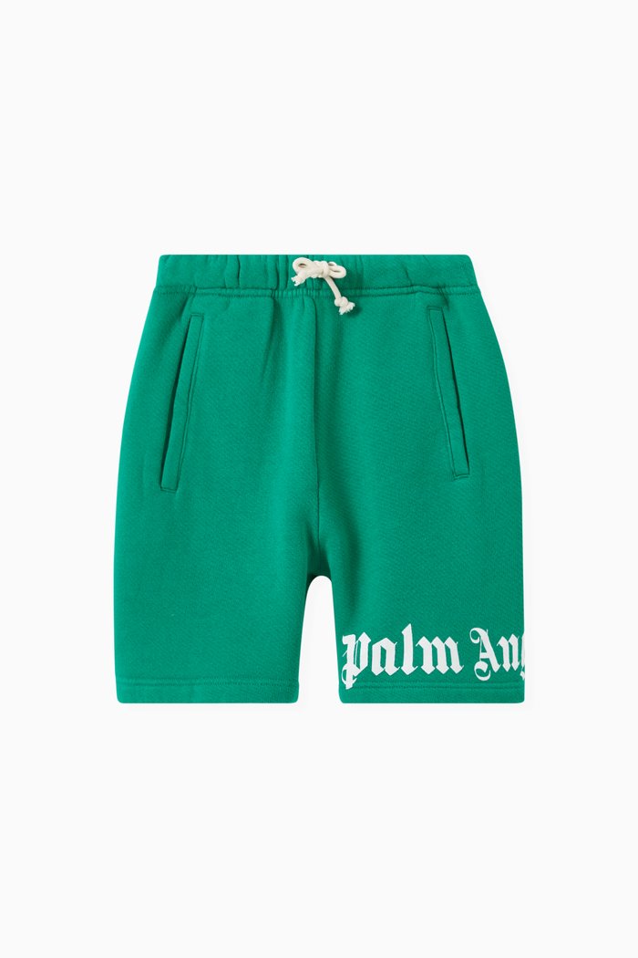 

Logo Shorts in Cotton Terry, Green