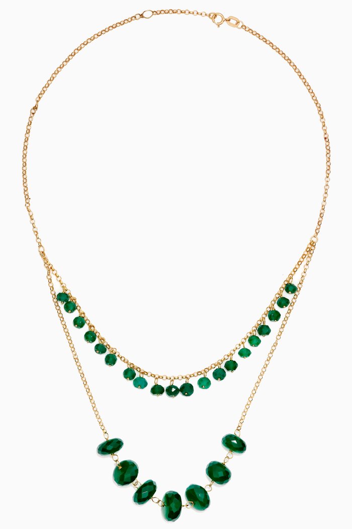

Lyra Onyx Necklace in 18kt Yellow Gold