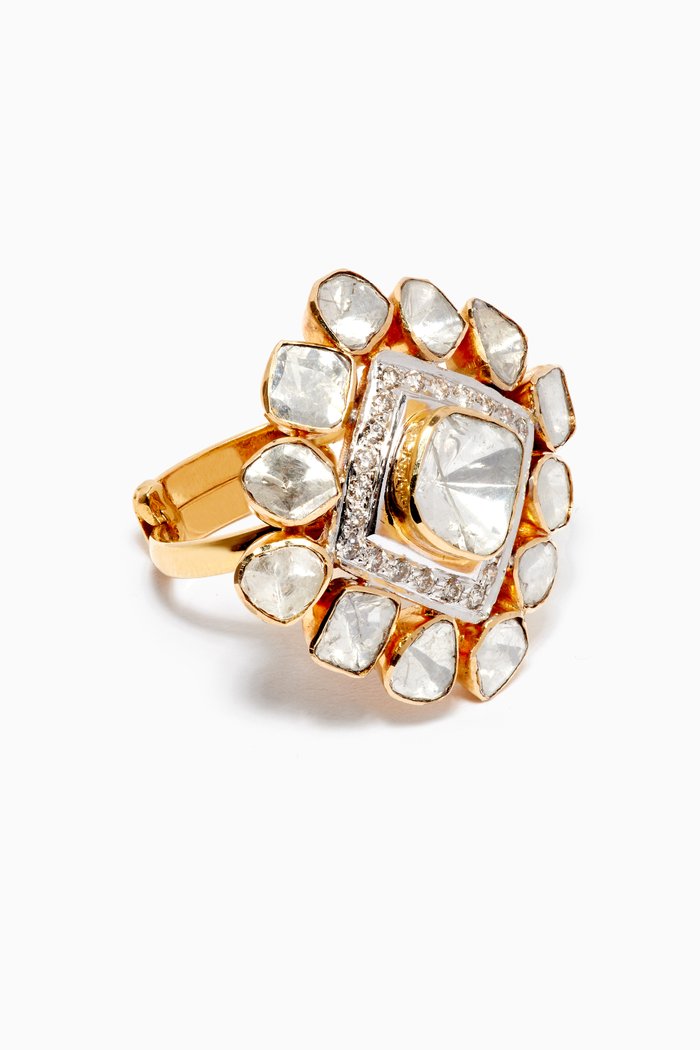 

Khushi Diamond Adjustable Ring in 18kt Yellow Gold