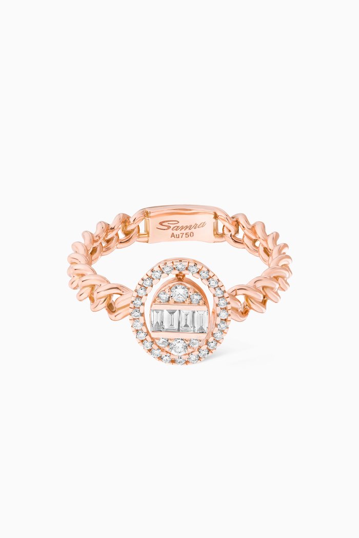 

Quwa Diamond Ring in 18kt Rose Gold