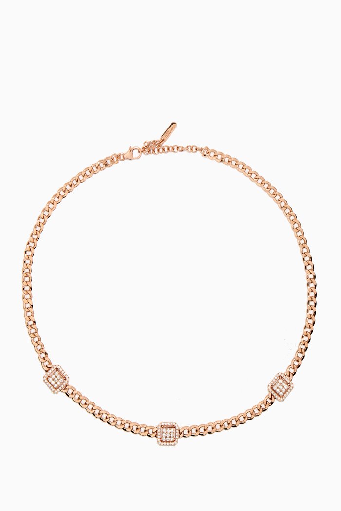 

Quwa Diamond Necklace in 18kt Rose Gold