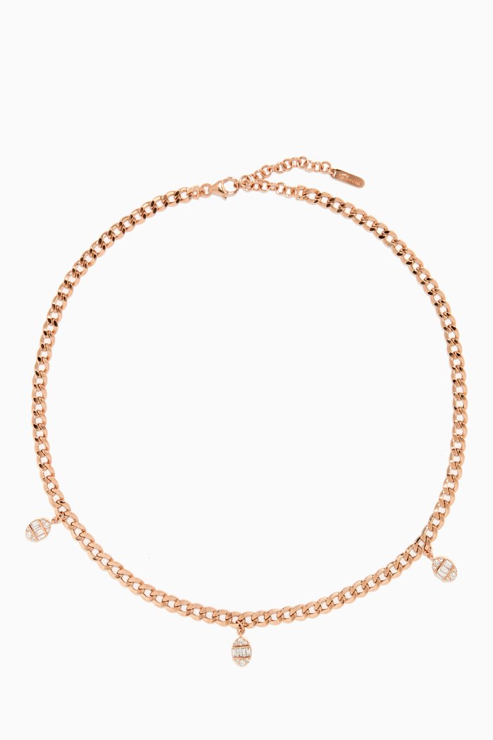 

Quwa Diamond Necklace in 18kt Rose Gold