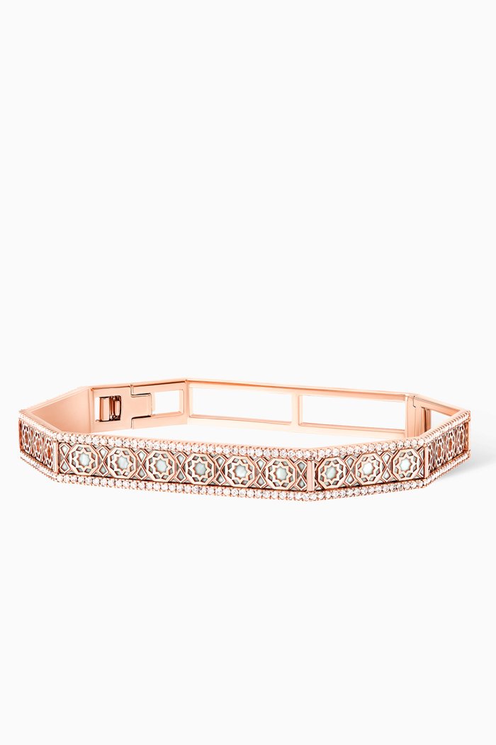 

Oud Turath Bangle with Diamonds in 18kt Rose Gold