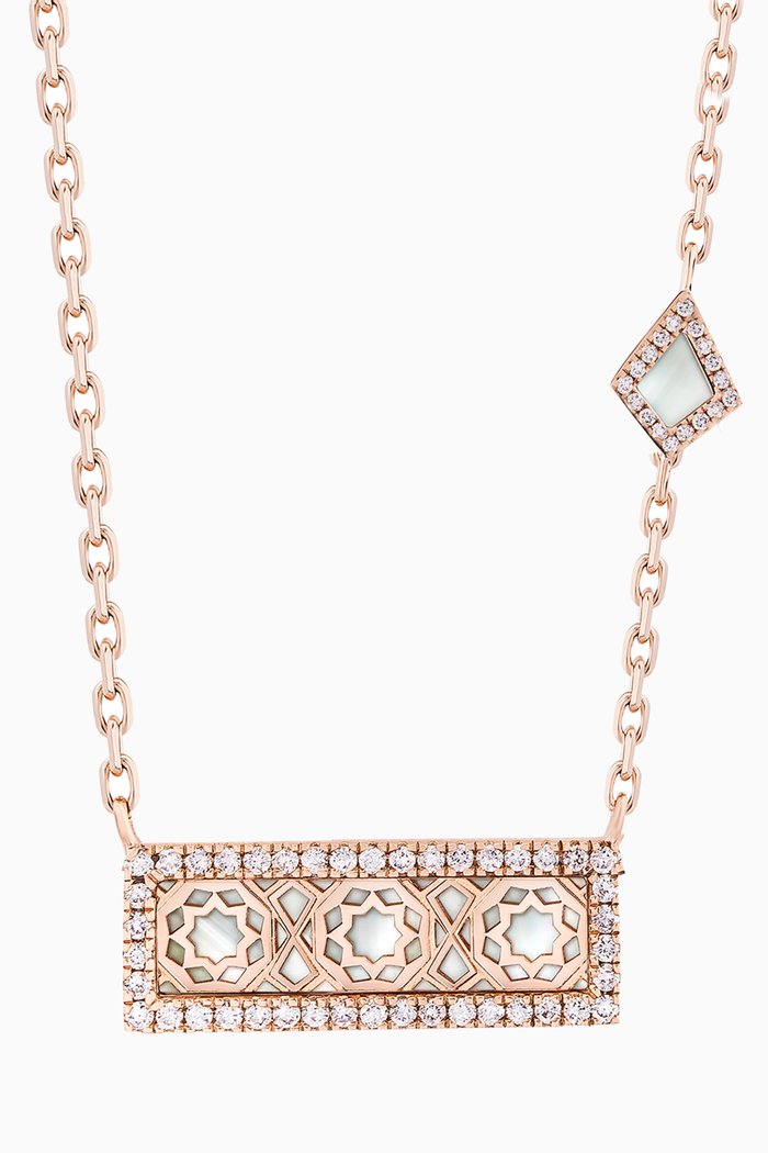 

Oud Turath Small Pendant with Diamonds in 18kt Rose Gold
