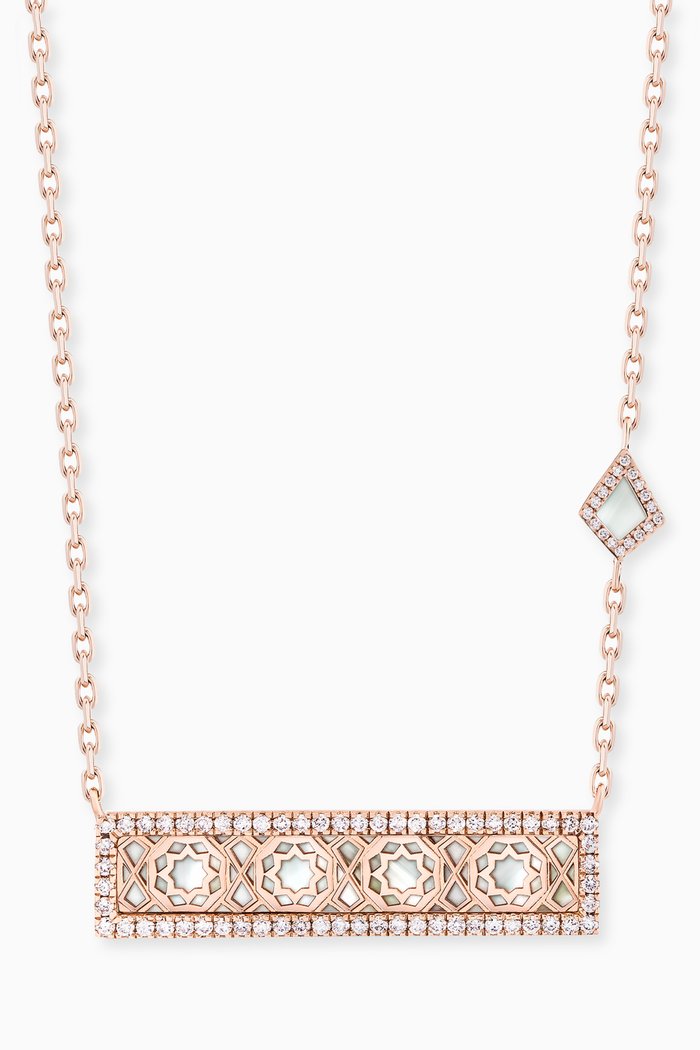 

Oud Turath Large Pendant with Diamonds in 18kt Rose Gold