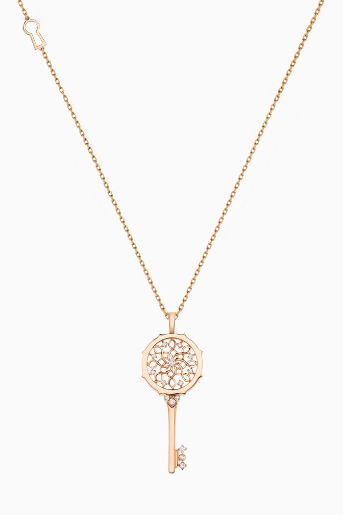 

Muftah Turath Small Diamond Pendant in 18kt Rose Gold