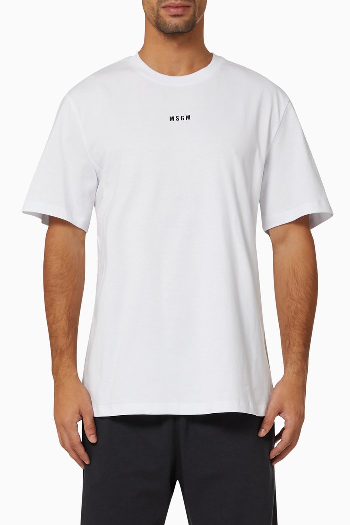 

Micro Logo T-shirt in Jersey, White