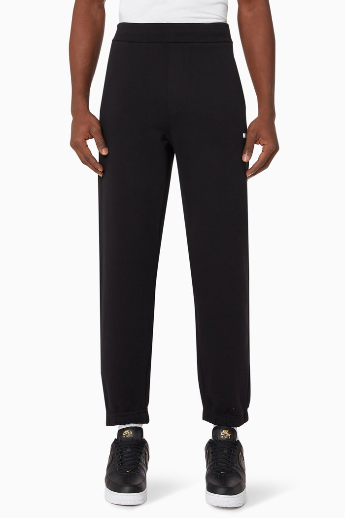 

Logo Sweatpants in Fleece, Black
