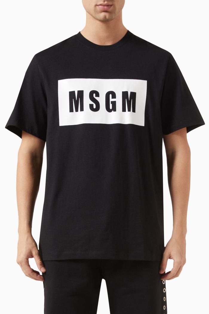 Logo T-shirt in Jersey, Black