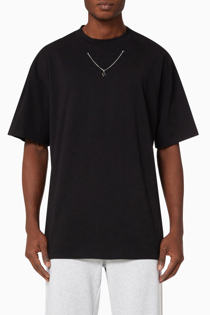 

Logo Chain T-shirt in Jersey, Black