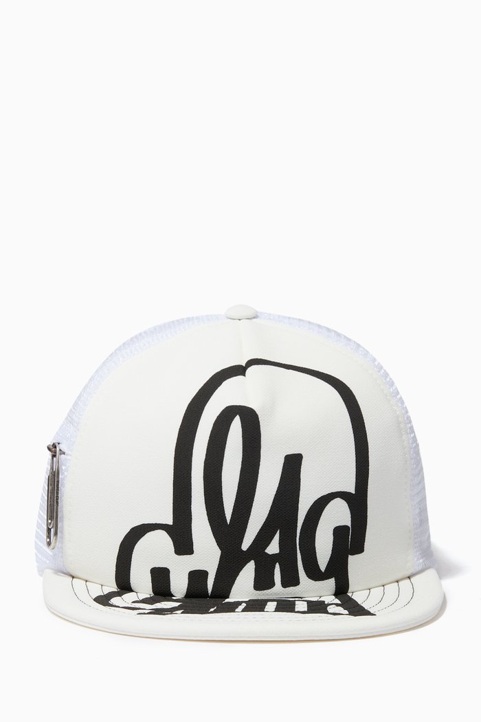 

x Katsu Paperclip Trucker Cap in Nylon, White