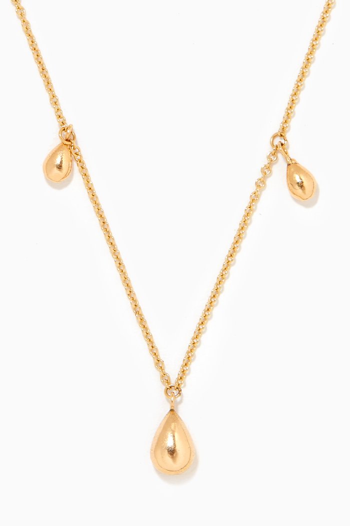 

Vianna Multi Pear Drop Necklace in 18kt Yellow Gold