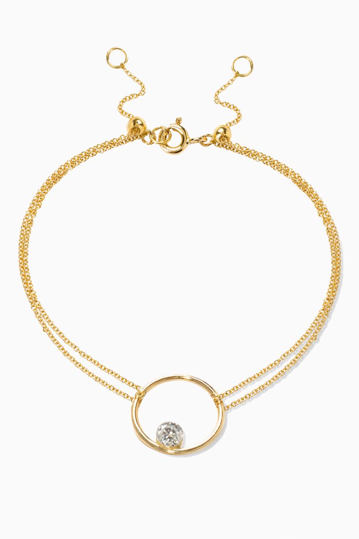 

Echo Eclipse Bracelet with Diamond in 18kt Yellow Gold