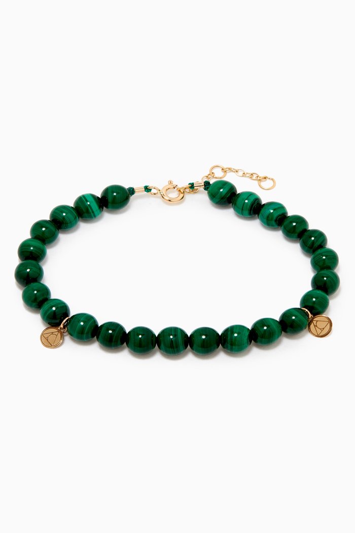 

Cinta Bracelet with Malachite & 18kt Yellow Gold