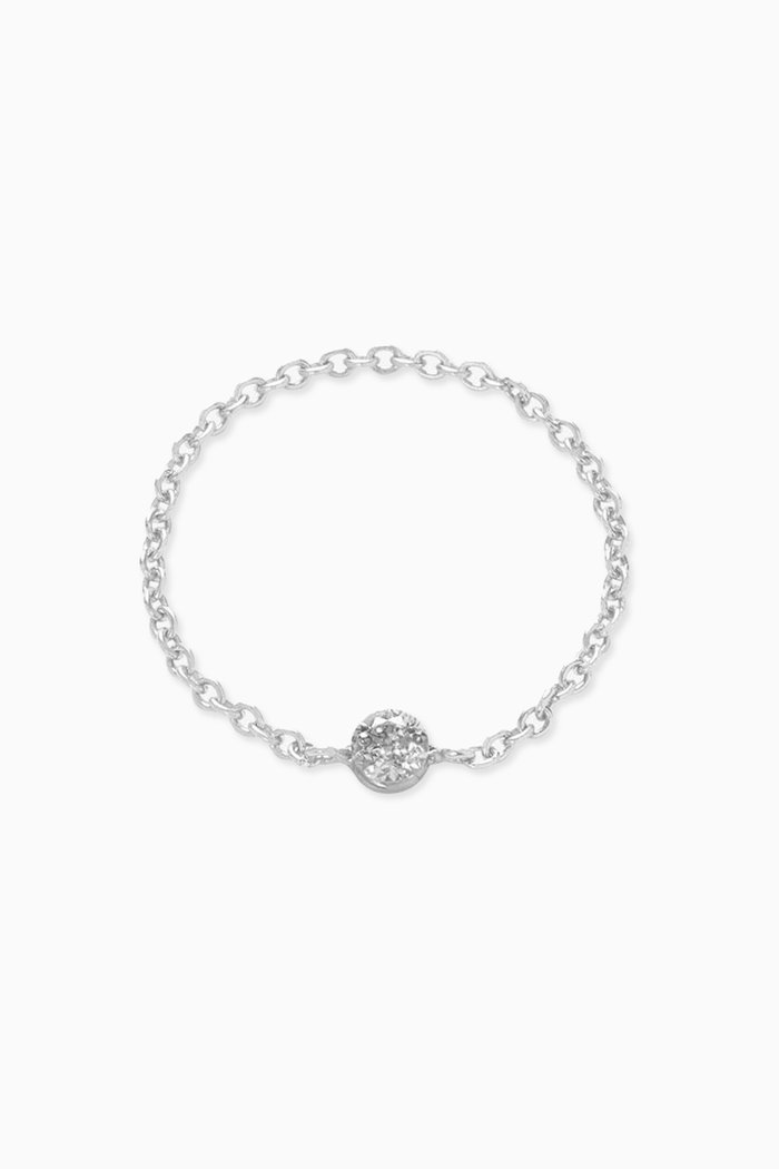 

Aria Chain Ring with Diamond in 18kt White Gold