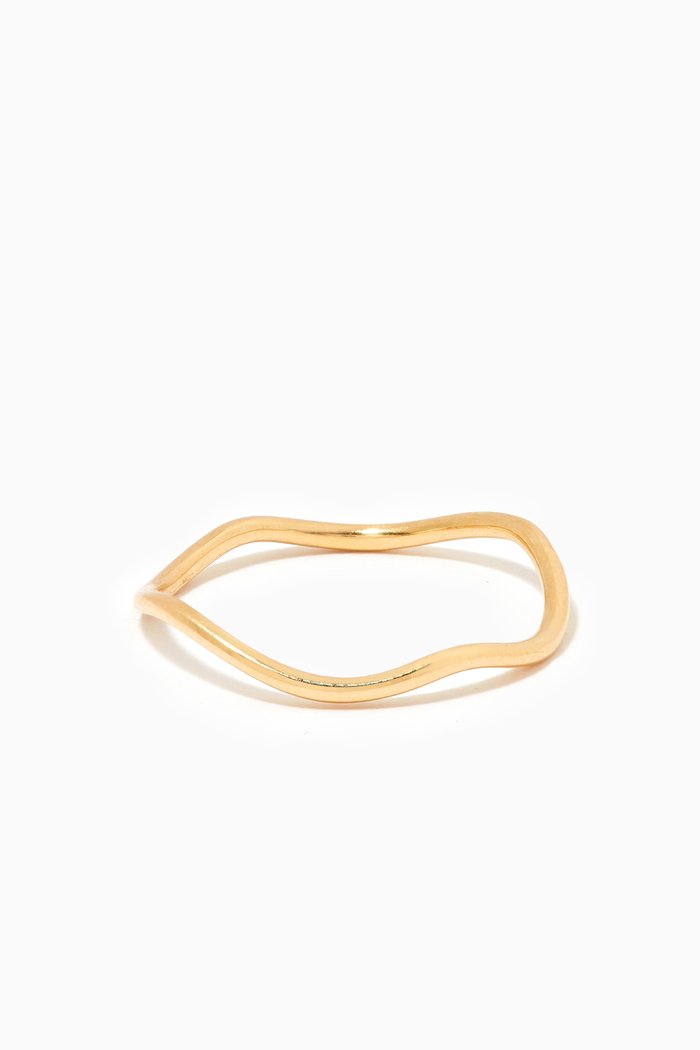 

Aria Plain Wave Ring in 18kt Yellow Gold