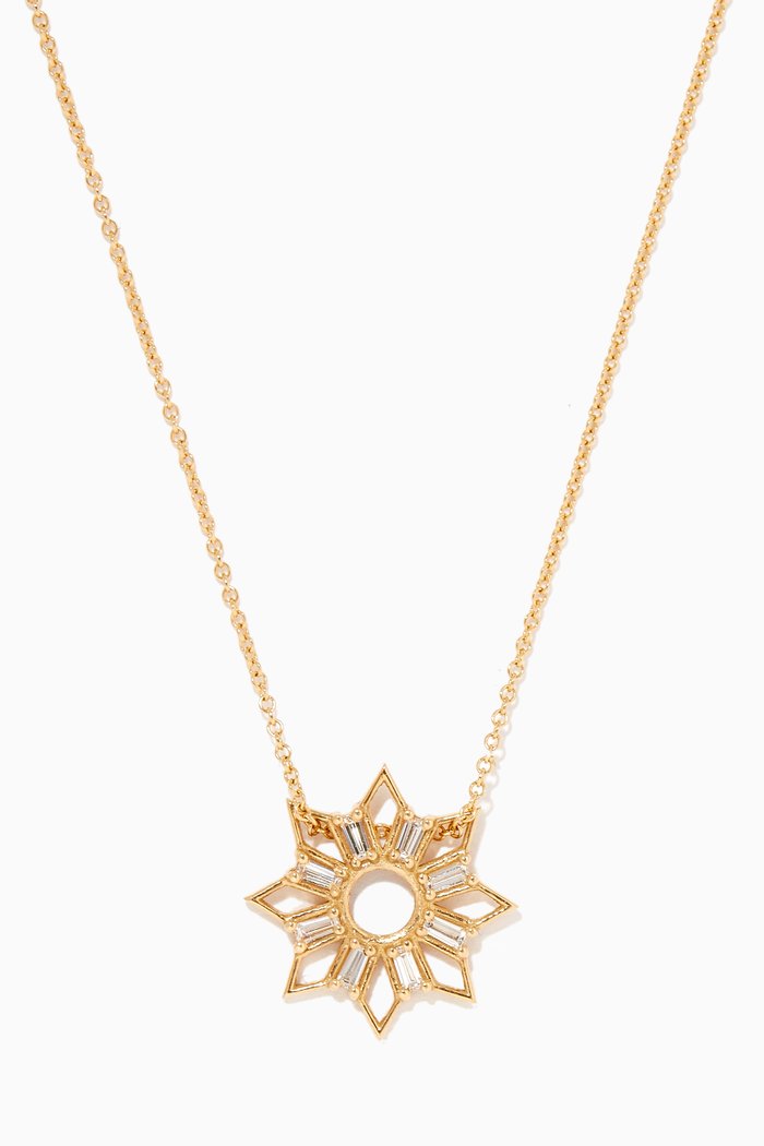 Echo Sun Necklace in 18kt Yellow Gold