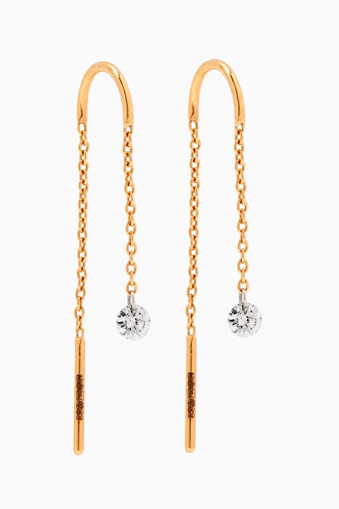 

Aria Threader Earrings with Diamond in 18kt Yellow Gold