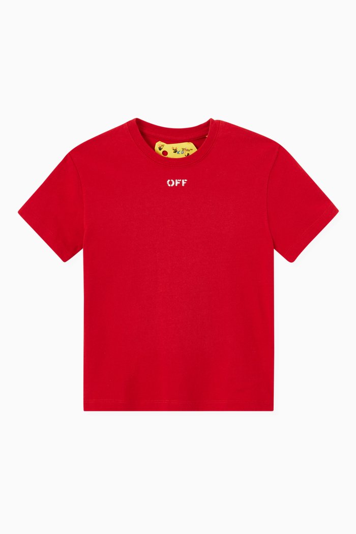 

Stamp Logo T-shirt in Cotton Jersey, Red