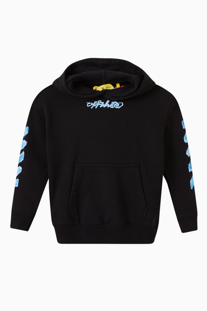 

Script Logo Hoodie in Cotton Jersey, Black