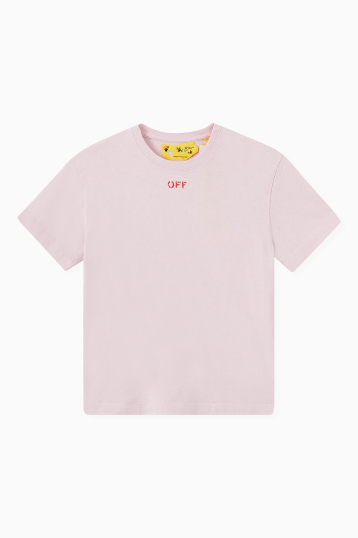 

Stamp Logo T-shirt in Cotton Jersey, Pink