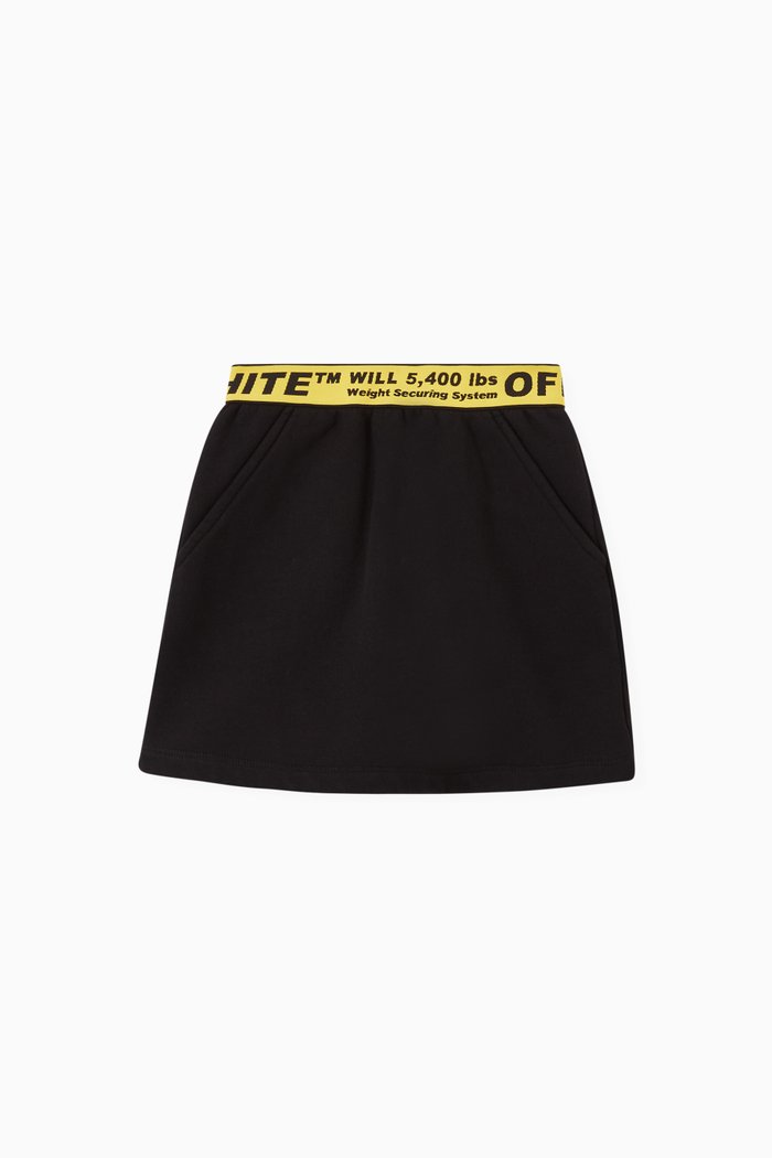 

Industrial Mini Skirt in Cotton Jersey, Black