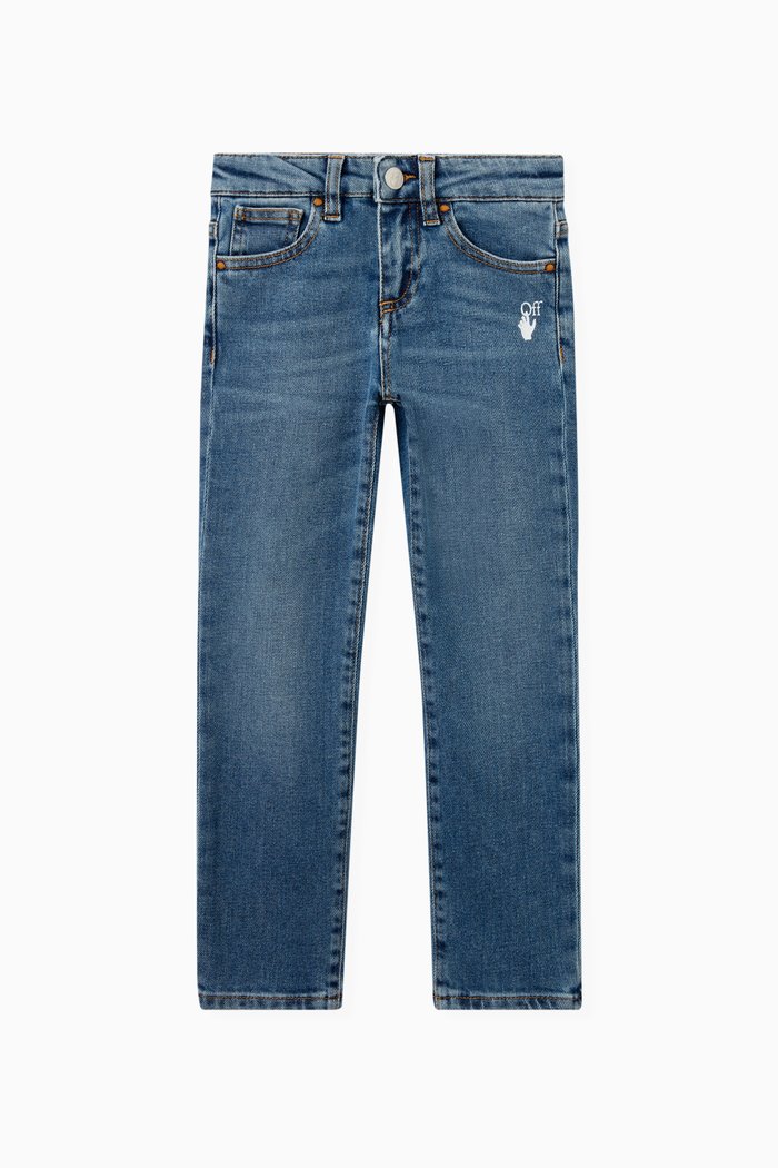 

Diagonals Slim Jeans in Denim, Blue