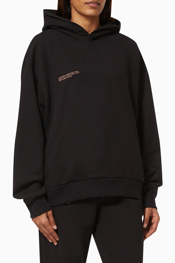 

Lightweight Organic Cotton Hoodie, Black