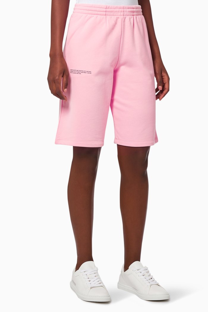 

Lightweight Organic Cotton Long Shorts, Pink