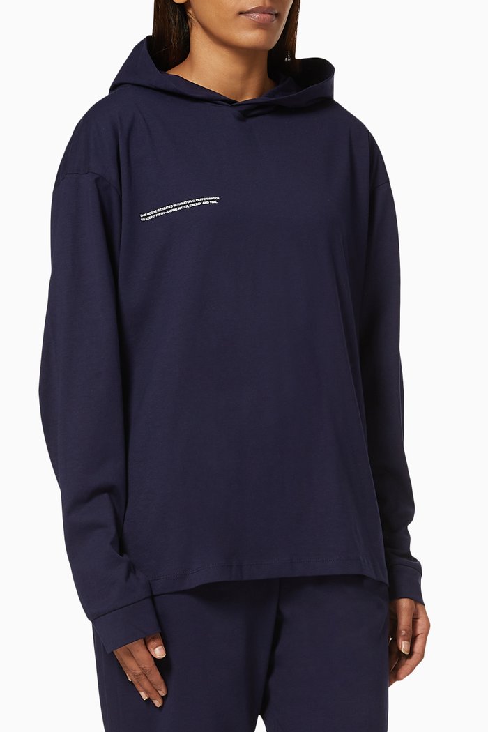 

Lightweight Organic Cotton Loungewear Hoodie with C-FIBER™, Blue