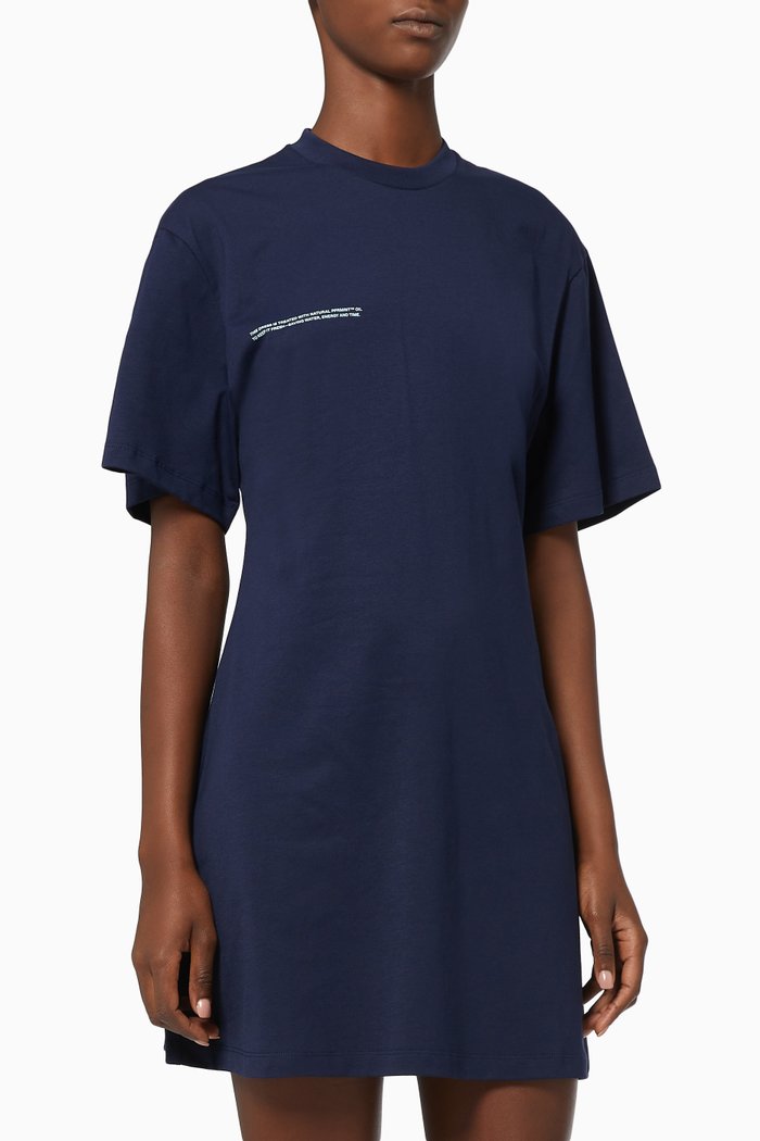 Lightweight Organic Cotton T-shirt Dress, Blue