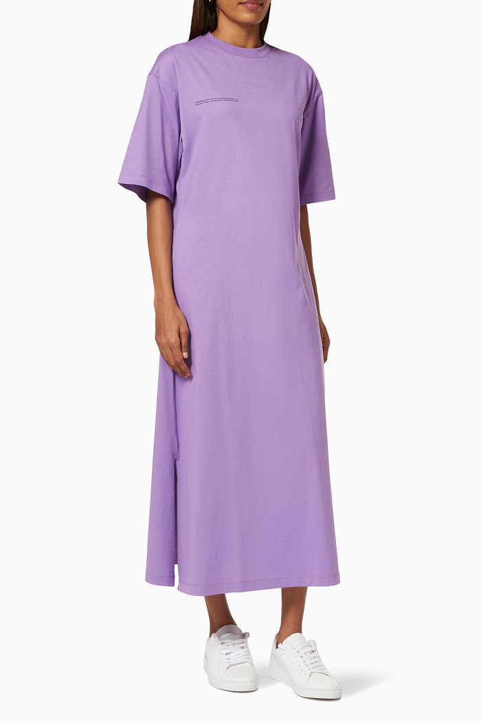 

Organic Cotton Long T-shirt Dress, Blue