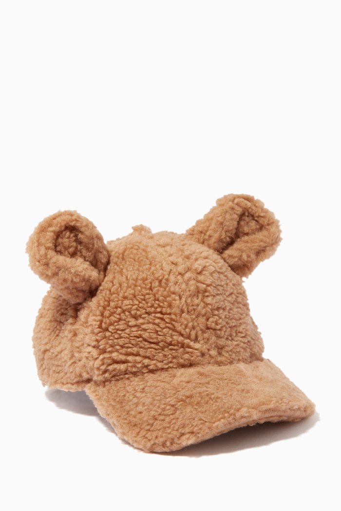 

Funny Cap in Faux Shearling, Brown