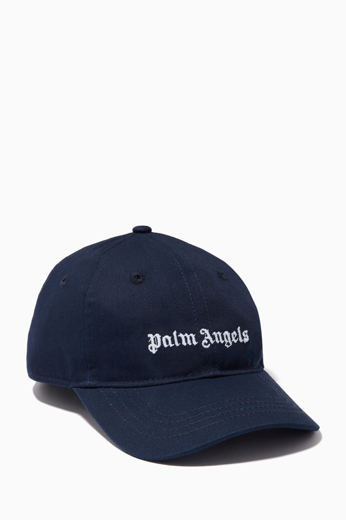 Logo Cap in Cotton, Blue