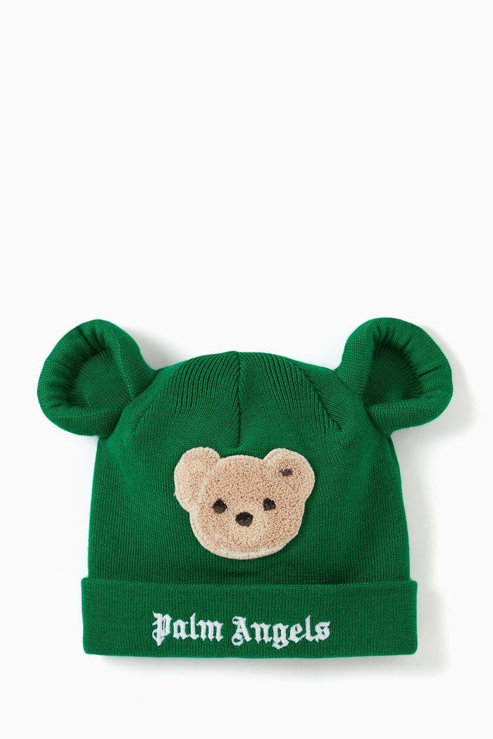 

Bear Beanie in Virgin Wool Knit, Green