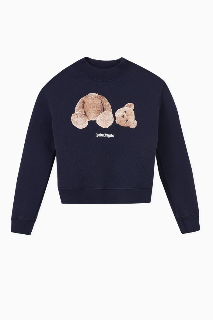 

Bear Sweatshirt in Cotton Terry, Blue