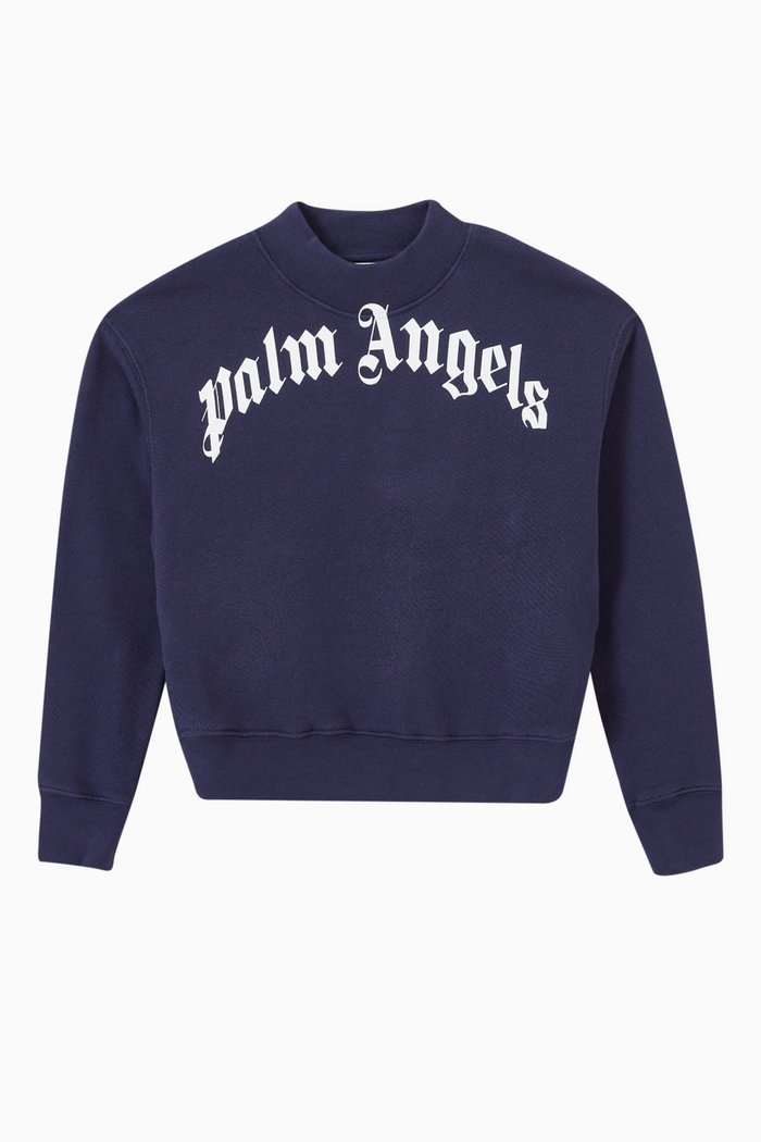 Logo Sweatshirt in Cotton Jersey, Blue