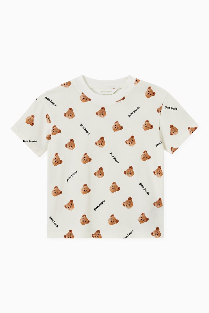 

All Over Bear T-shirt in Cotton Jersey, White