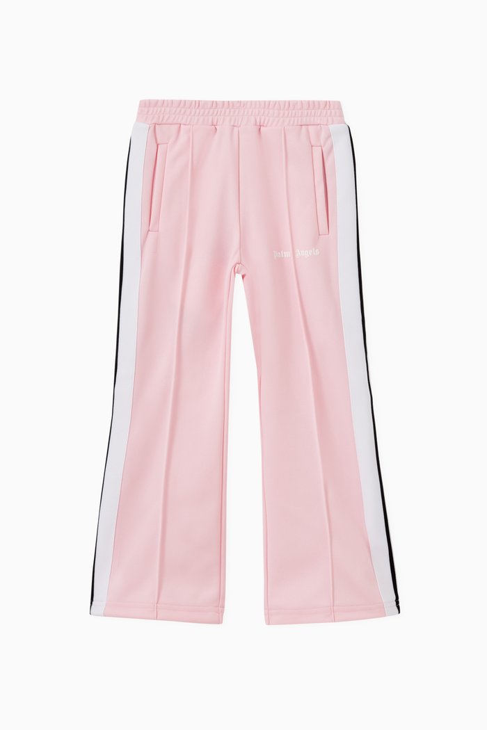 

Track Flared Pants in Technical Fabric, Pink